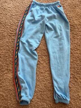 Aviator Nation Bolt Stripe Sweatpants Light Blue
